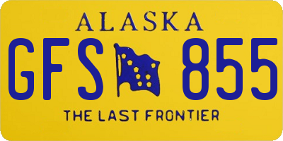 AK license plate GFS855