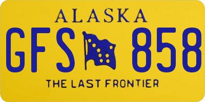 AK license plate GFS858