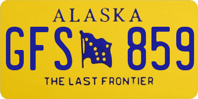 AK license plate GFS859
