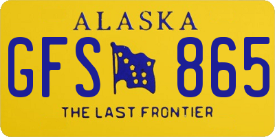 AK license plate GFS865