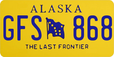 AK license plate GFS868