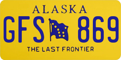 AK license plate GFS869
