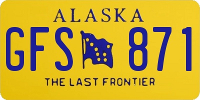AK license plate GFS871