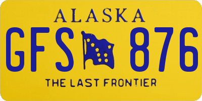AK license plate GFS876
