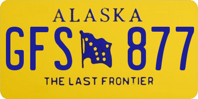 AK license plate GFS877