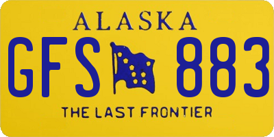 AK license plate GFS883