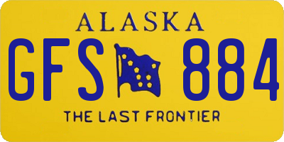 AK license plate GFS884