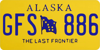 AK license plate GFS886