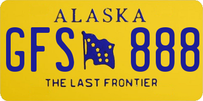 AK license plate GFS888