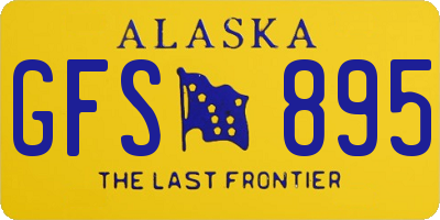 AK license plate GFS895