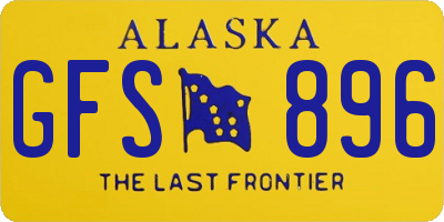 AK license plate GFS896