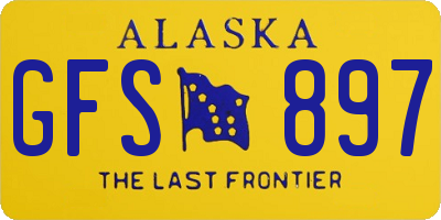 AK license plate GFS897