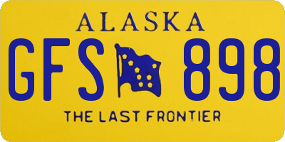AK license plate GFS898