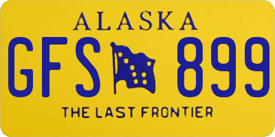 AK license plate GFS899