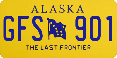 AK license plate GFS901