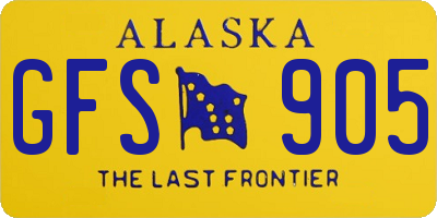 AK license plate GFS905