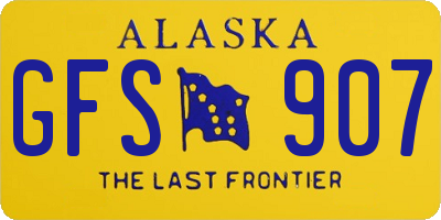 AK license plate GFS907