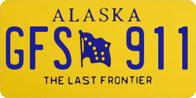 AK license plate GFS911