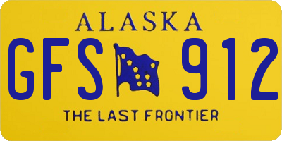 AK license plate GFS912