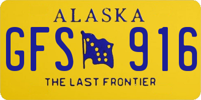 AK license plate GFS916