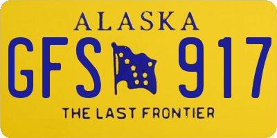 AK license plate GFS917