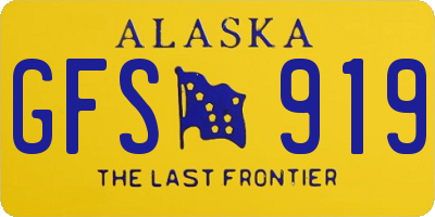 AK license plate GFS919