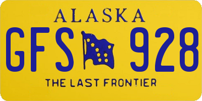 AK license plate GFS928