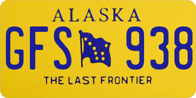AK license plate GFS938