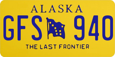 AK license plate GFS940