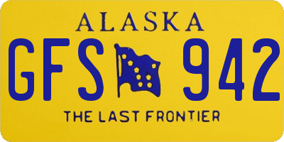 AK license plate GFS942