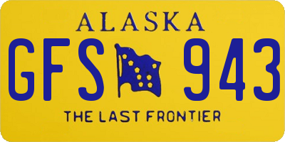 AK license plate GFS943