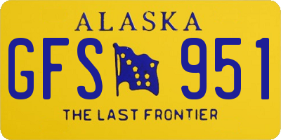 AK license plate GFS951