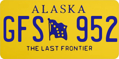 AK license plate GFS952