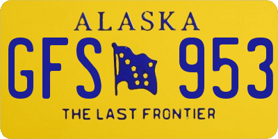 AK license plate GFS953