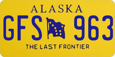 AK license plate GFS963