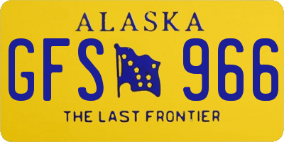 AK license plate GFS966