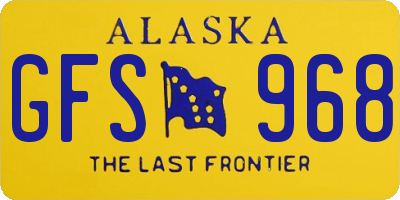 AK license plate GFS968