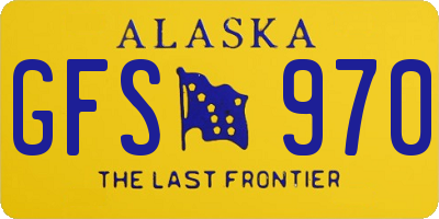 AK license plate GFS970