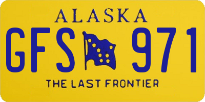 AK license plate GFS971