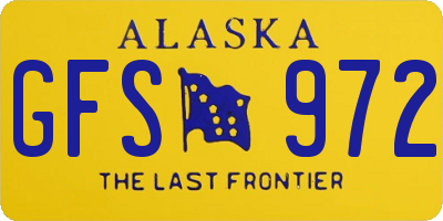 AK license plate GFS972