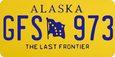 AK license plate GFS973