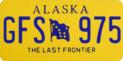 AK license plate GFS975