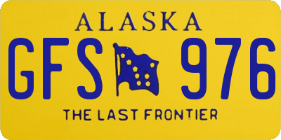 AK license plate GFS976