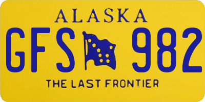 AK license plate GFS982