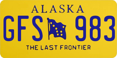 AK license plate GFS983