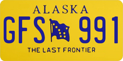 AK license plate GFS991