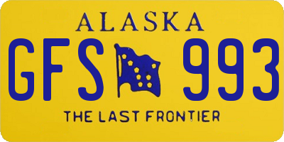 AK license plate GFS993