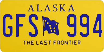 AK license plate GFS994