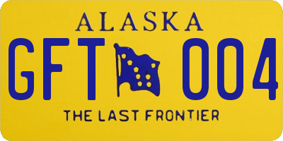 AK license plate GFT004