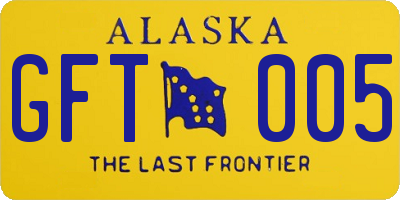 AK license plate GFT005
